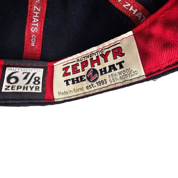 Ole Miss Rebels Fitted Cap Size 6 7/8 Zephyr Wool Blend Baseball Embroidered Hat - Picture 9 of 9